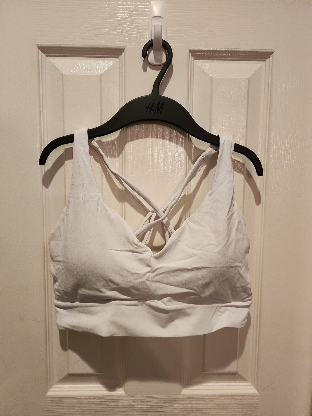 Athleta White Solace Sports Bra D-DD